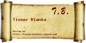 Tisser Bianka névjegykártya
